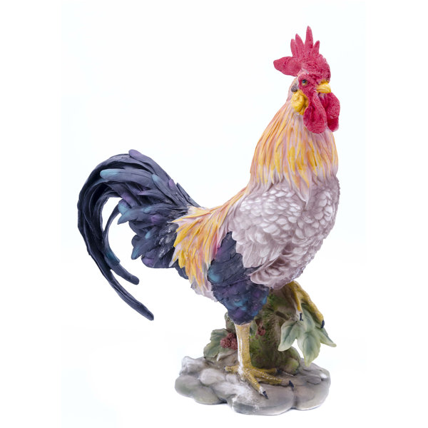 Outdoor Fighting Rooster Statues | Wayfair